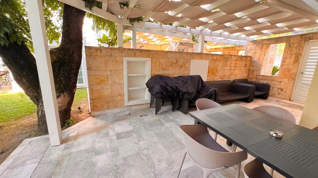 Shaded terrace